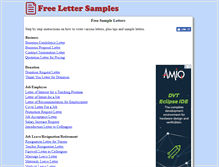Tablet Screenshot of freelettersamples.com